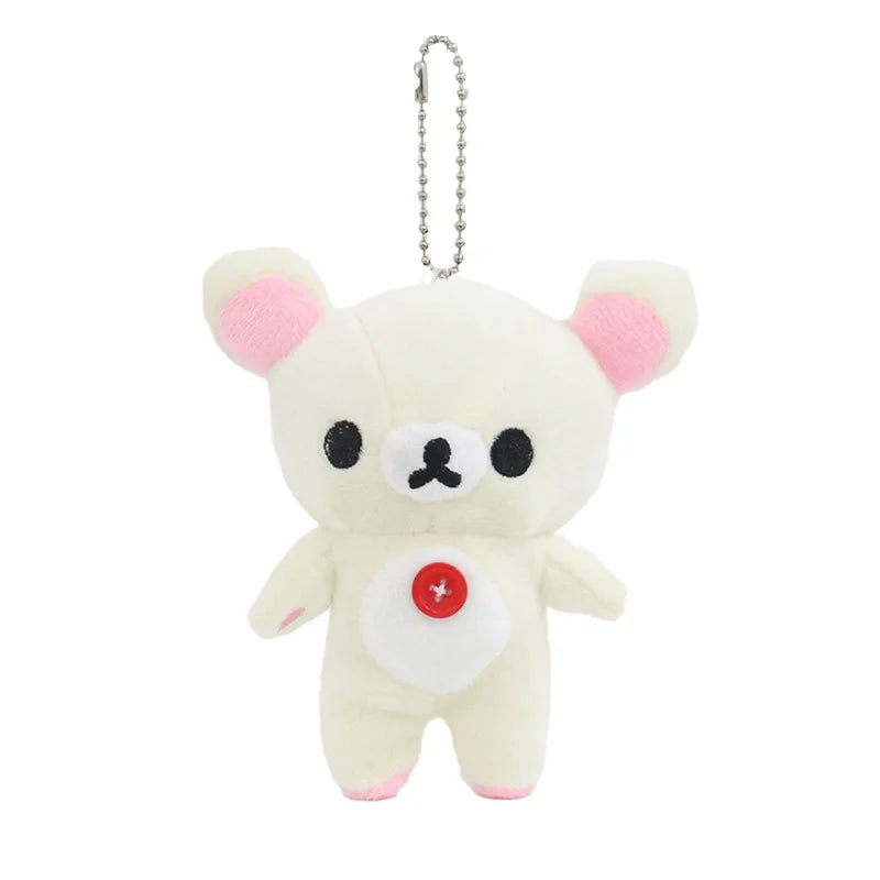 New Anime Rilakkuma Plush Keychains Backpack Hanings Small Pendant Stuffed Animals Cute Cartoon Bag Car Accessories Gifts 1