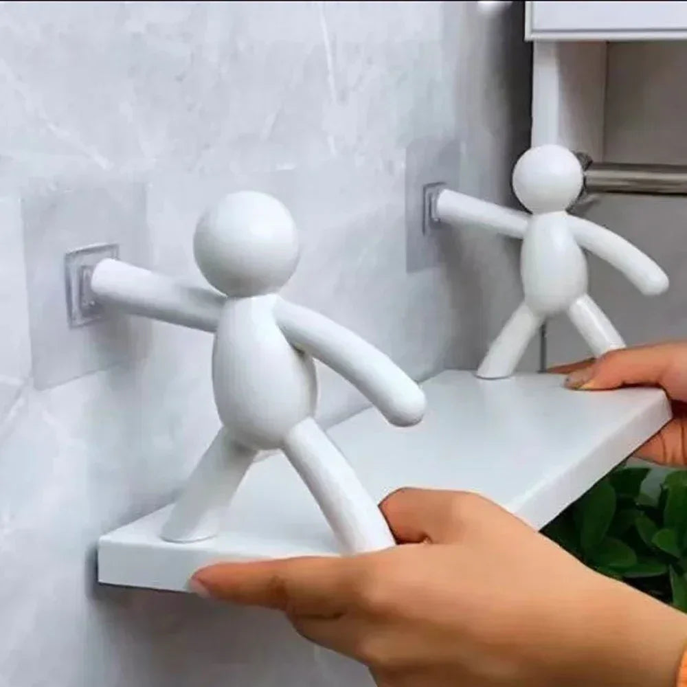 Self Adhesive Bathroom Shampoo Shelf in PP Plastic for Walls