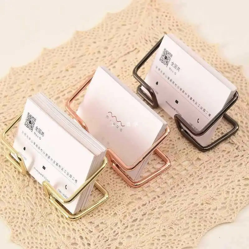 Metal Business Card Holder for Desks and Reception Areas