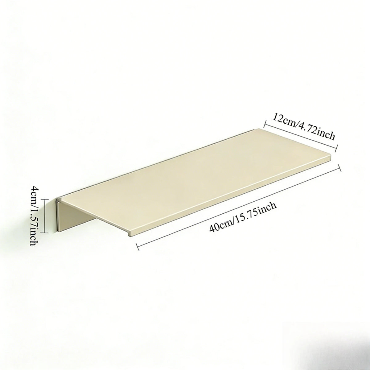 Aluminium Floating Wall Shelf No Drill for Books, Plants and Decor