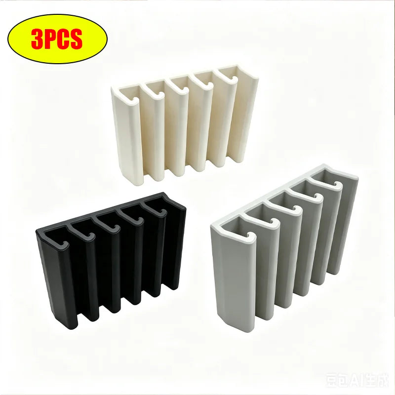 Under-Cabinet Lid Rack with Five Slots for Kitchen Storage 3pcs Mixed