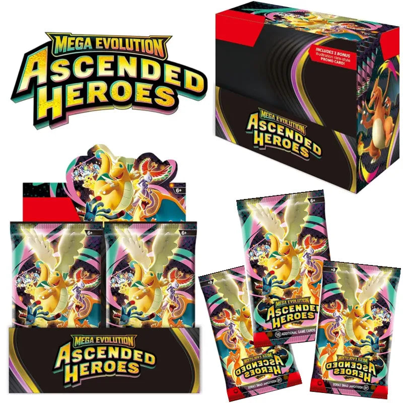 360pcs Pokemon Cards Mega Evolution Booster Set English