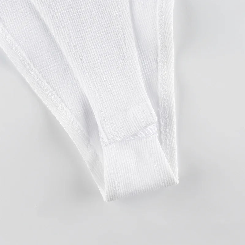 Zipper Bodysuit Sexy Bodysuit Women's Fashion Bodycon Body Basic Top Sleeveless Summer Bodysuit Jumpsuit One Piece