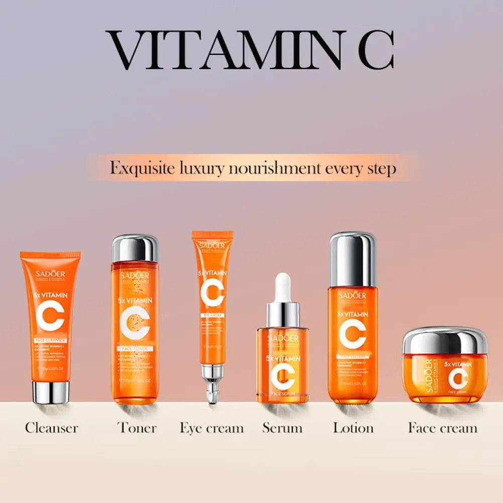 5-Step Vitamin C Korean Skincare Set – Buy Complete Anti-Aging & Hydrating Face Care Kit for Bright, Smooth Skin