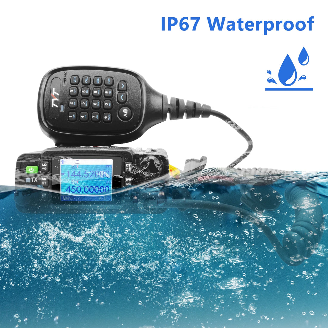 TYT Walkie Talkie TH-8600 IP67 Waterproof Car Transceiver 2m 70cm Dual Band Amateur Mini Mobile Radio 25Watt 200 Memory Channels Default Title