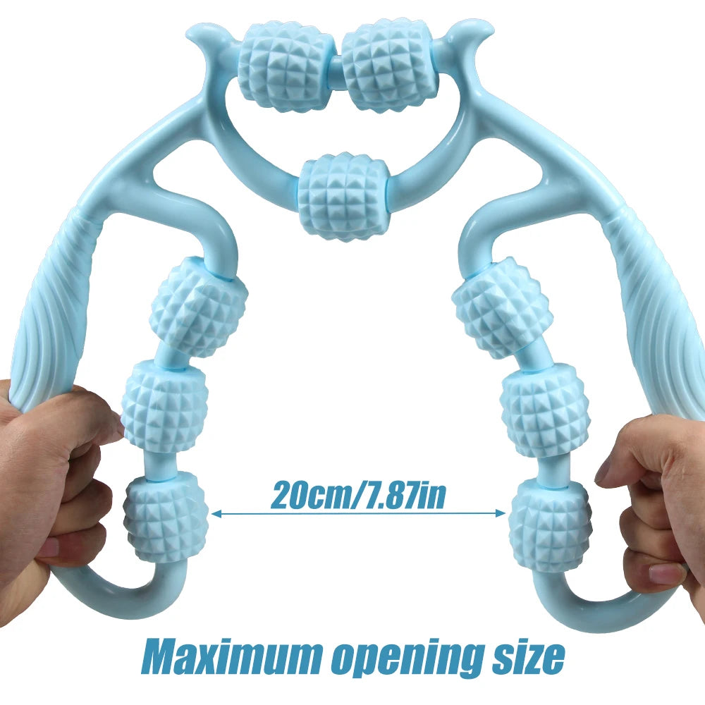 Leg Massager Multi-functional 12 Wheels Full-coverage Massage Roller for Arm Waist Leg Muscle Relaxation Manual Massage Machine