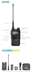 Radtel RT-4D DMR Radio Digital Walkie Talkie Dual Mode Analog Two Way Radio Dual Time Slot Ham Radio 1024 Channels - Dicrodelights