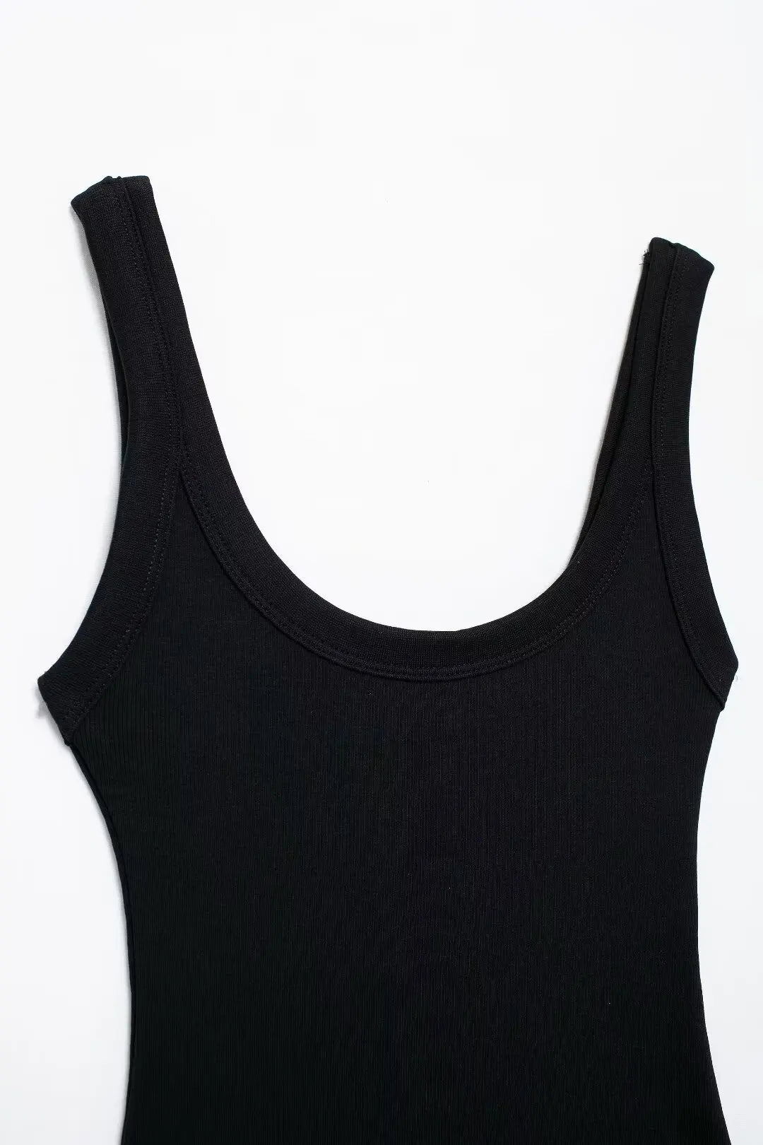 Women's Skinny Ribbed O-Neck Bodysuits with Straps Snap-Button Sexy Fashion Playsuits Comfortable Stretchy Female Clothing