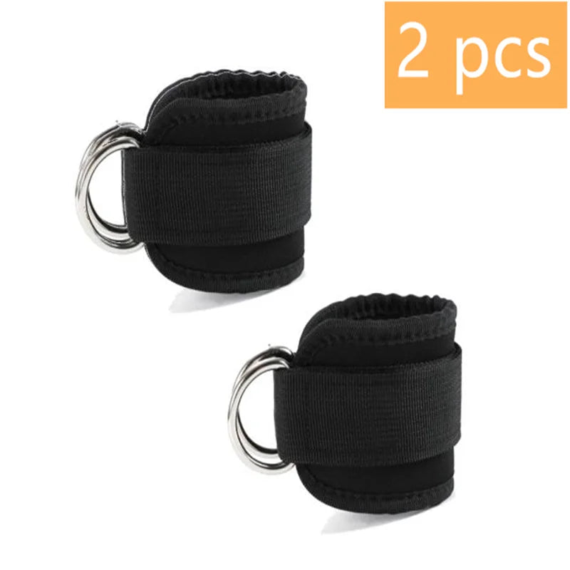 1/2/4Pcs Cable Ankle Straps Double D-Ring Adjustable Ankle Cuffs Gym Workouts Glutes Legs Strength Training Brace Support Sport 2pcs-5