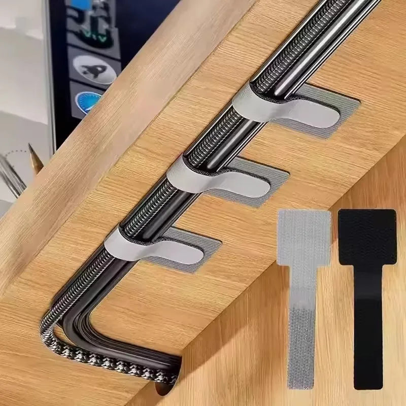 Self Adhesive Nylon Cable Straps for Under Desk Storage