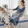 Plus Size 5XL Sleep Dress Women Winter Long Sleeve Sexy Luxury Velvet Spring Autumn Winter Style Korean Version Velvet Nightgown 6152 gray blue