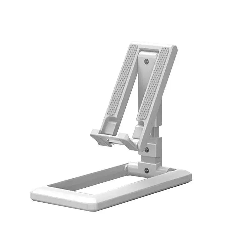 Adjustable Folding Desk Phone Stand for Hands Free Viewing white