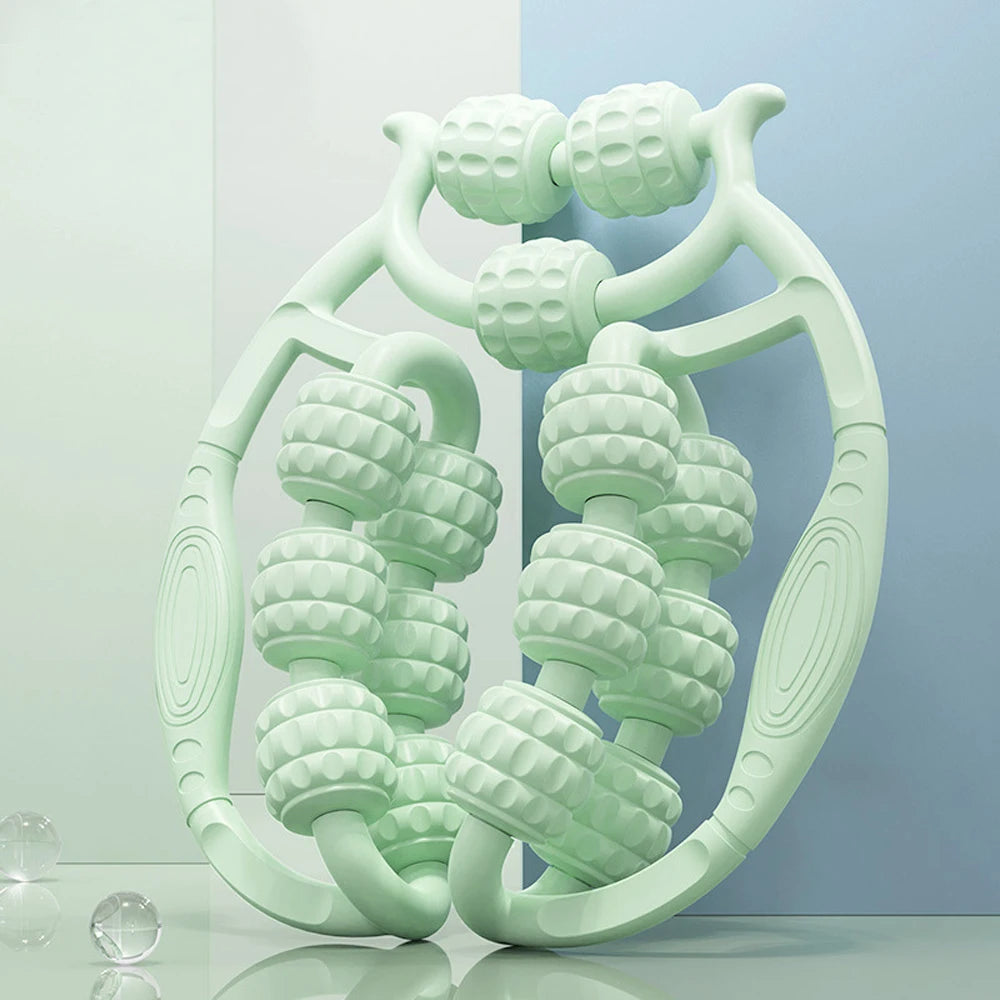 Leg Massager Multi-functional 12 Wheels Full-coverage Massage Roller for Arm Waist Leg Muscle Relaxation Manual Massage Machine