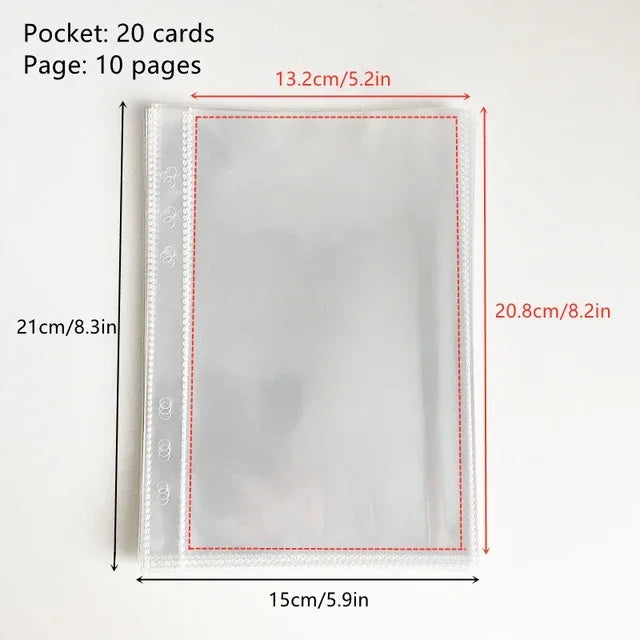Photocard Binder Covers and Loose Leaf Pages C 10pages 20cards