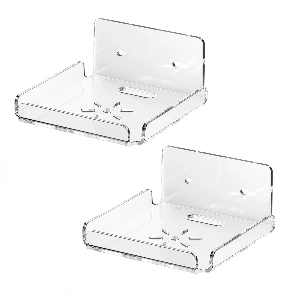 Clear Acrylic Floating Wall Shelf for Router, Camera and Speaker