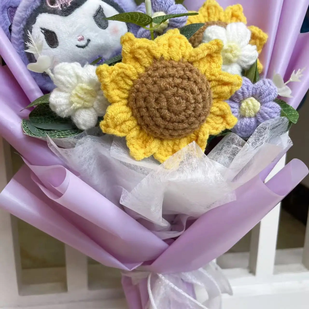 Cartoon My Melody Kuromi Cinnamoroll Kt Cat Plush Doll Toy Bouquet Gift Box Valentine's Day Christmas Graduation Gifts