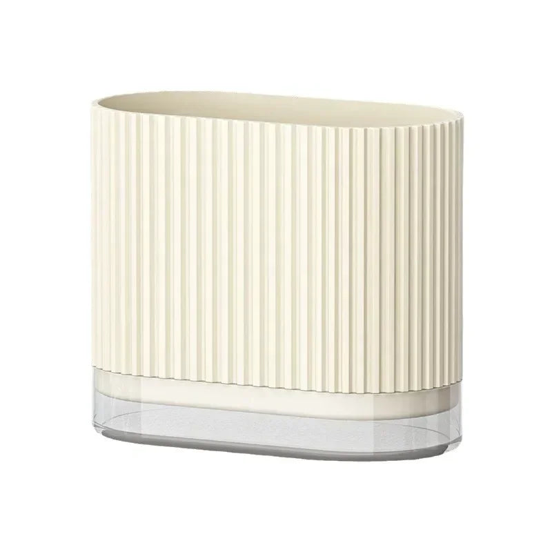 Kitchen Utensil Holder with Drip Tray and Two Compartments