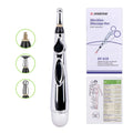 Electric Acupuncture Point Massage Pen Pain Relief Laser Therapy Electronic Meridian Energy Pen Body Head Back Neck Leg Massager 3 heads