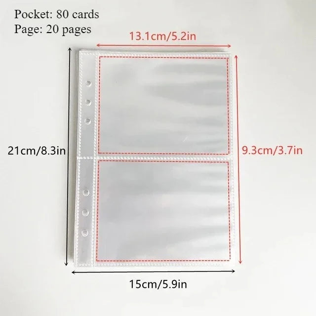 Photocard Binder Covers and Loose Leaf Pages B 20pages 80cards
