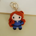 Crochet Knitted Super Hero Spider-Man Superman Captain America Keychains Small Pendant Hangings Christmas Birthday Gifts 13-7cm