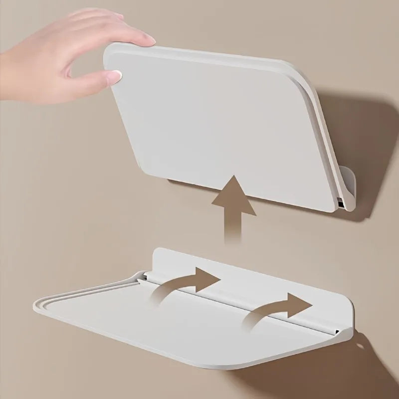 Foldable Wall Mounted Shelf for Bedside Phone and Glasses