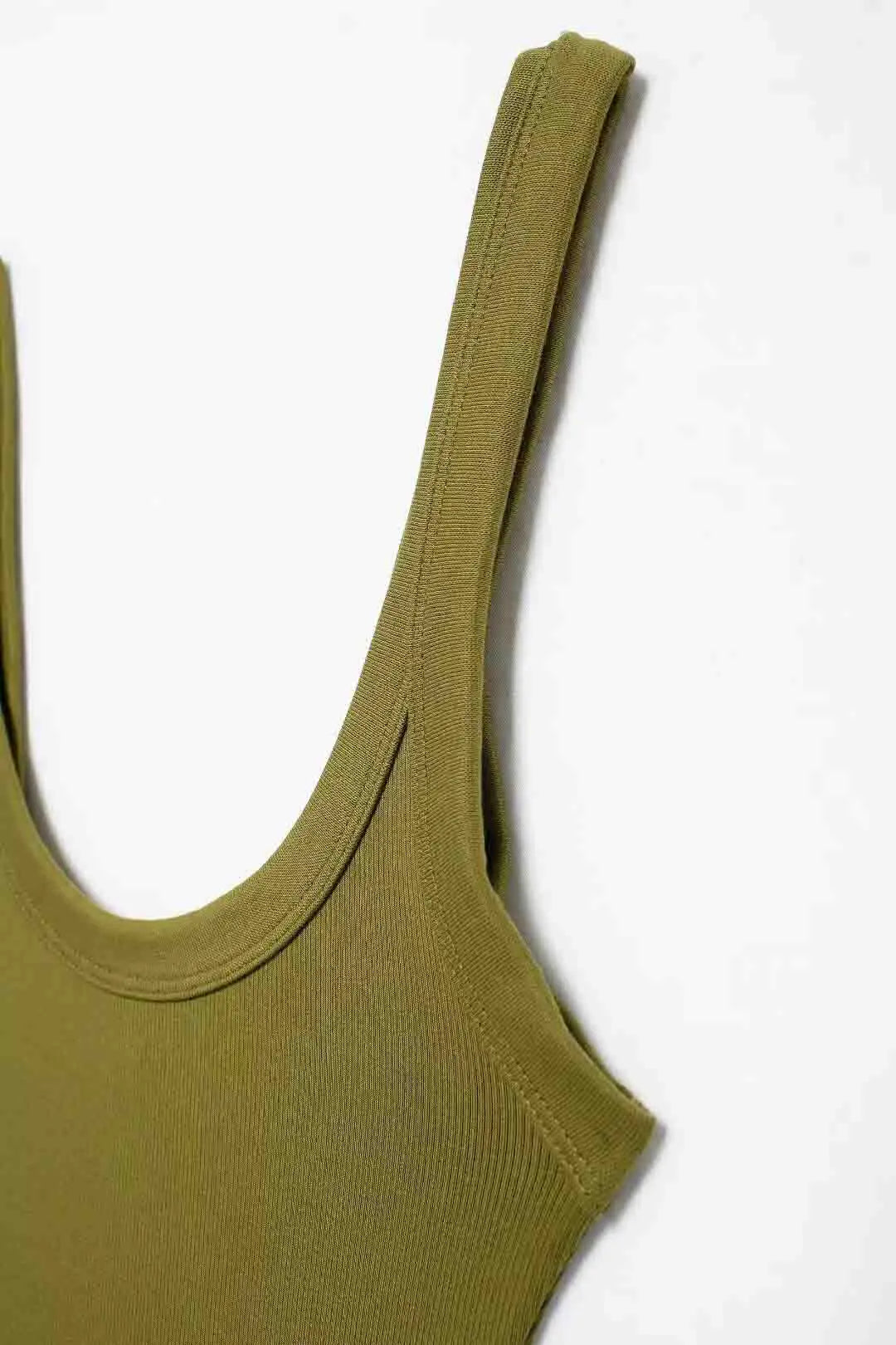 Women's Skinny Ribbed O-Neck Bodysuits with Straps Snap-Button Sexy Fashion Playsuits Comfortable Stretchy Female Clothing