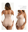 1 Piece Solid Seamless Brief Shaping Shapewear Bodysuit, Tummy Control Butt Lifting Slimmer Body Shaper, Women's Underwear