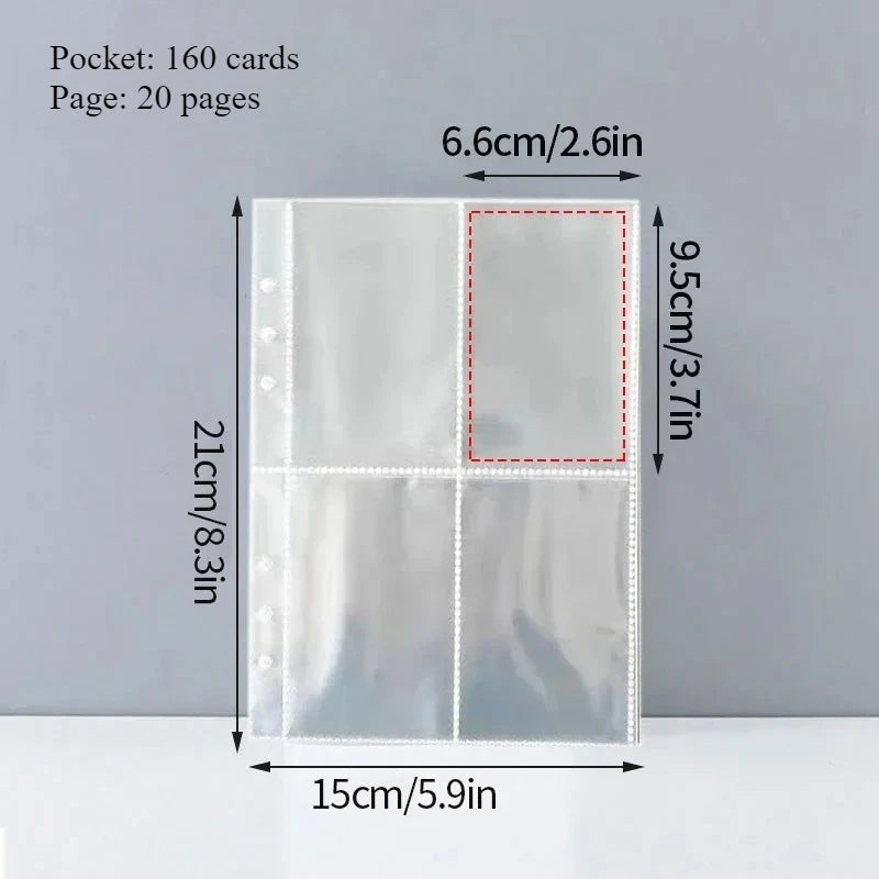 Photocard Binder Covers and Loose Leaf Pages D 20pages 160cards