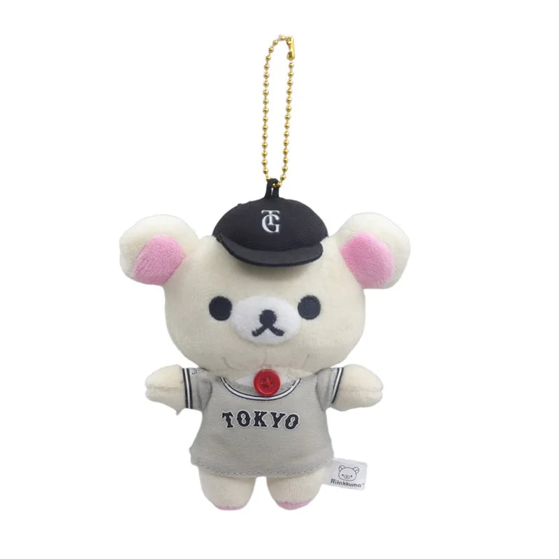 New Anime Rilakkuma Plush Keychains Backpack Hanings Small Pendant Stuffed Animals Christmas Birthday Graduation Gifts 9