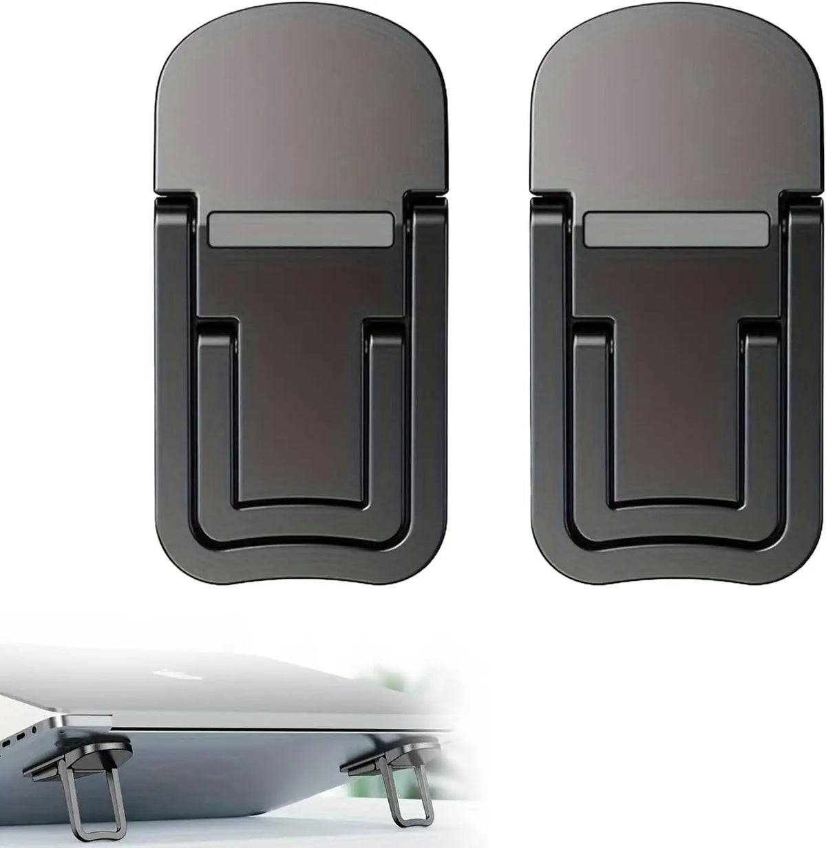 Folding Laptop Support Feet for Two Height Desk Setups