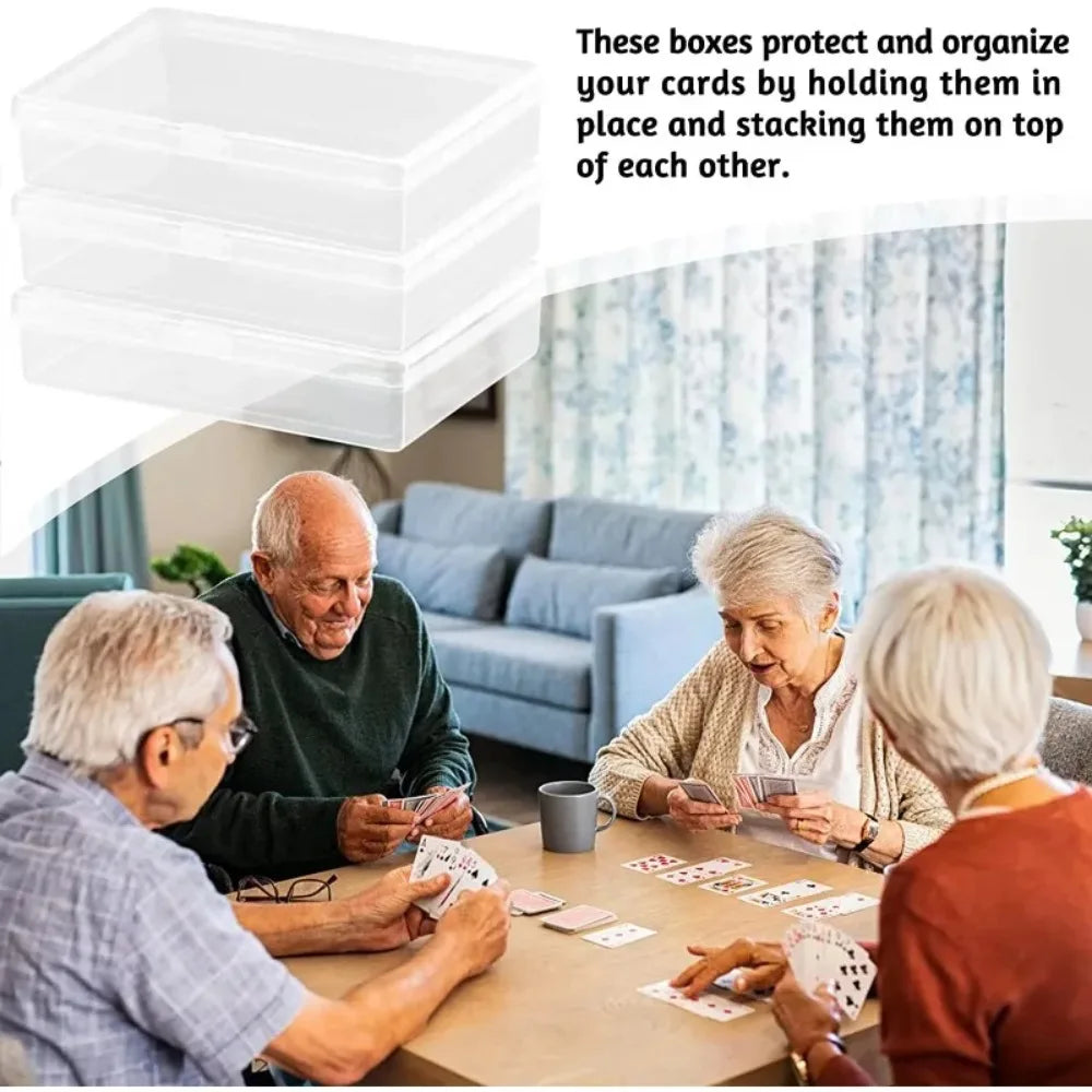 Clear Plastic Playing Card Storage Box for Game Cards