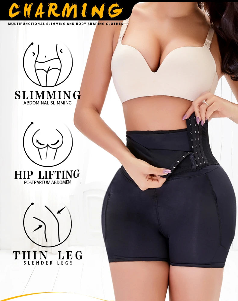 High Waist Shapewear Shorts with Padding