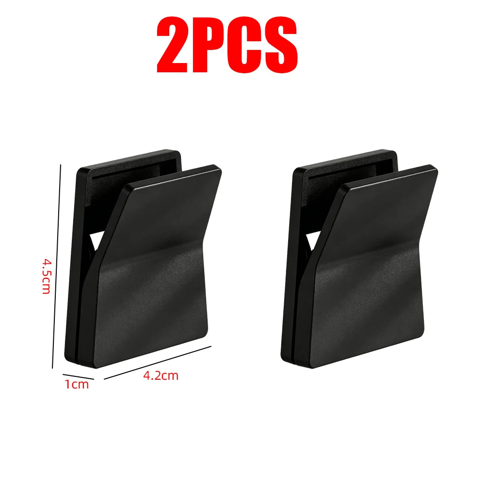  Kitchen Rubber Glove Holder Towel Clips Dishwashing Gloves Hook Dish Cloth Holder Wall Mount Storage Rack Hanger Accessories 2PCS-Black