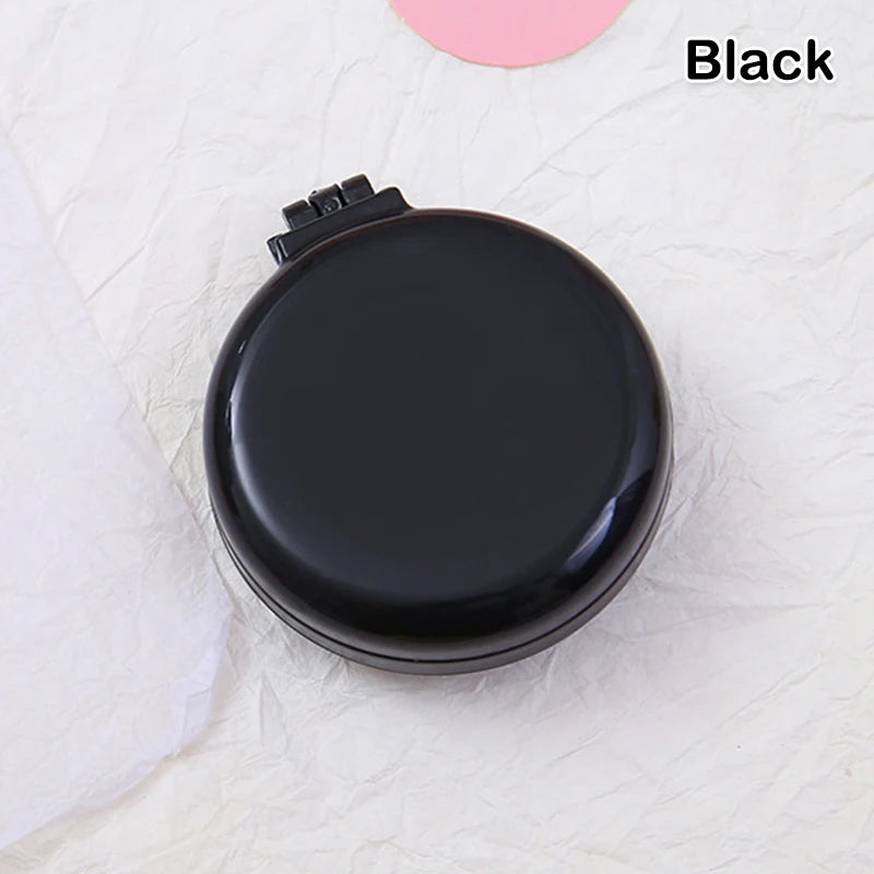 1 Pcs Small Size Hair Comb With Folding Mirror Traveling Portable Massage Folding Comb Women Girl Hair Brush Styling Tools black