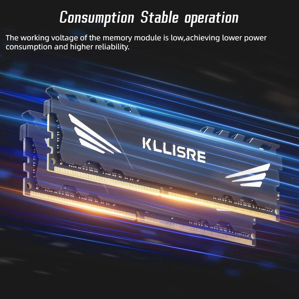 Kllisre Memória DDR4 8GB 3200MHz 3600MHz Desktop Ram Memory
