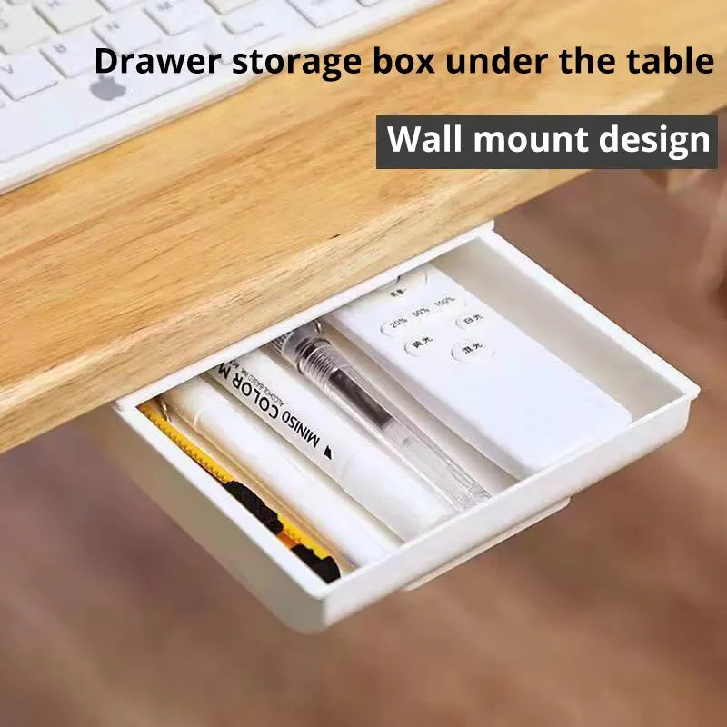 Self Adhesive PC Plastic Under Desk Drawer for Stationery