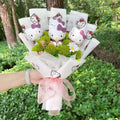 Cartoon Vinyl Doll Hello Kitty Kulomi Melody With Artificial Flower Creative Bouquet Christmas Valentine Birthday Gifts