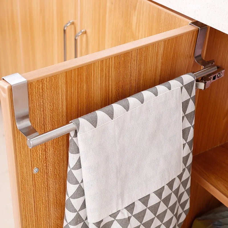 Stainless Steel Over Cabinet Door Towel Bar for Kitchen