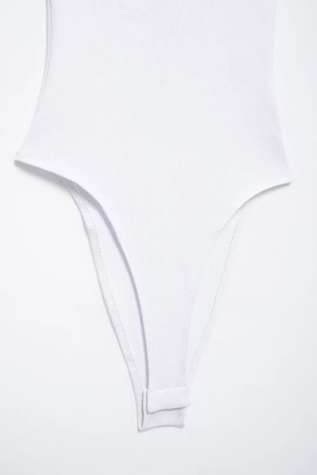 Women's Skinny Ribbed O-Neck Bodysuits with Straps Snap-Button Sexy Fashion Playsuits Comfortable Stretchy Female Clothing