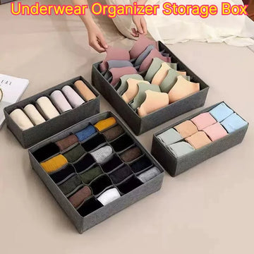 Fabric Drawer Storage Organiser for Underwear Bras and Socks
