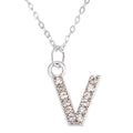 Fashion Shining A-Z Letter Pendant Charm Necklace 26 Initial Alphabet Name Clavicle Chain Party Valentine's Day Jewelry Gift V