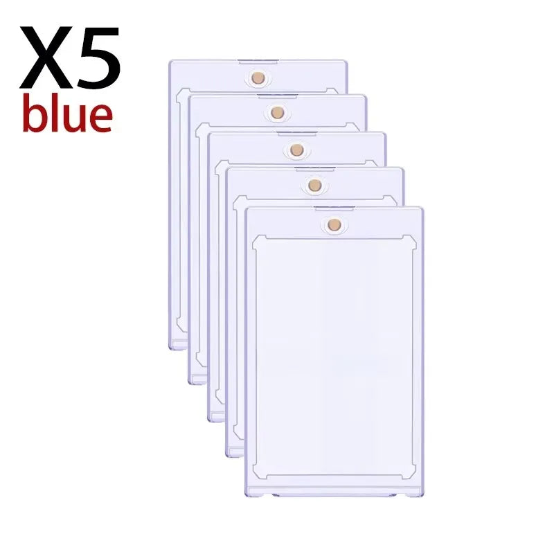 Acrylic Magnetic Trading Card Holder for 35PT Cards 5 Blue