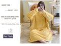 Warm Fleece Nightgown Women's Loose Comfortable Home Clothes plus Size Solid Color Simple Design Sleepwear Casual Outerwear