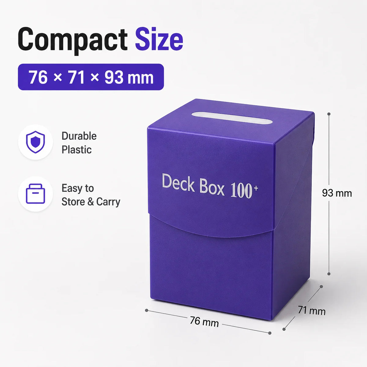 Trading Card Deck Box for 100 Plus Double Sleeved Cards