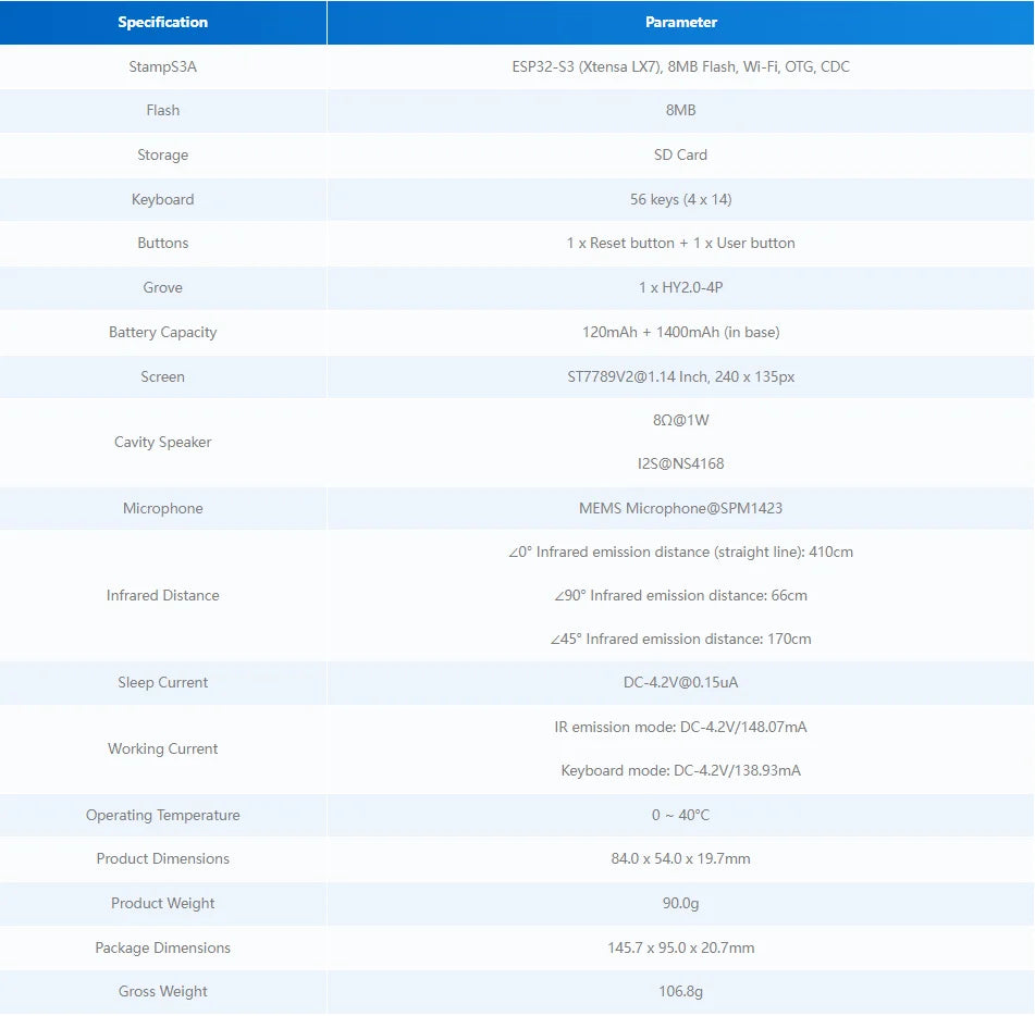 M5Stack Cardputer ADV new Version v1.1 StampS3A Development Board Portable Computer 1.14 Inch 56Key Keyboard Card Microcontrolle