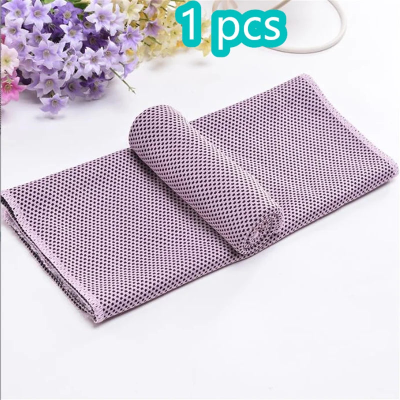 1-10pcs Cooling Towel Instant Relief Microfiber Cool Towels Chilling Neck Wrap Ice Cold Rags Sports Fitness Camping Hiking 1pcs-6