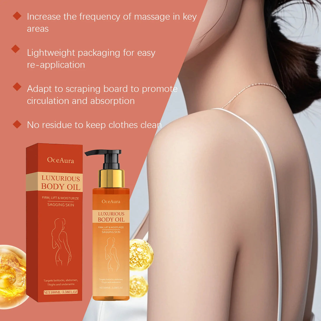 Lifting & Firming Body Oil Tighten Sagging Skin Deep Moisturizing Dry Skin Repairing Soften Magic Luxury Nourishing Oil 100ml