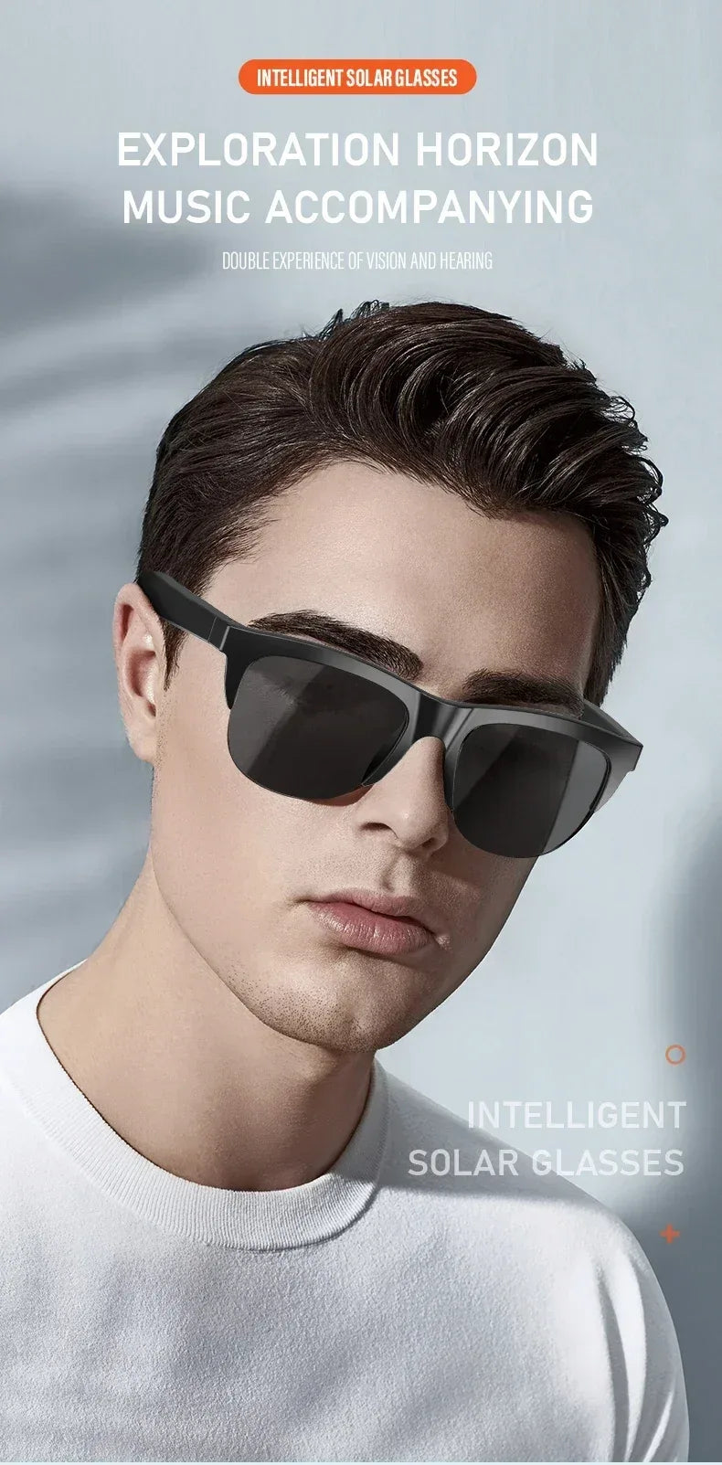 Smart Bluetooth Audio Sunglasses with Mic & UV Protection