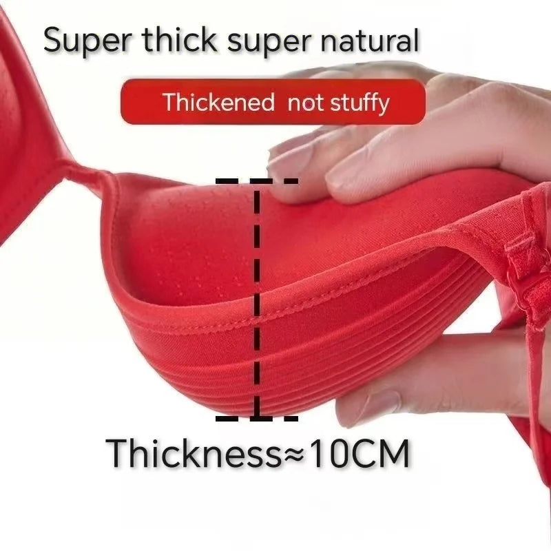 (Bras For Small Breast And Flat Chests)Women‘s Ultra-Thick 10cm Lingerie Seamless Push Up Small Breast Lift Adjustable Bra