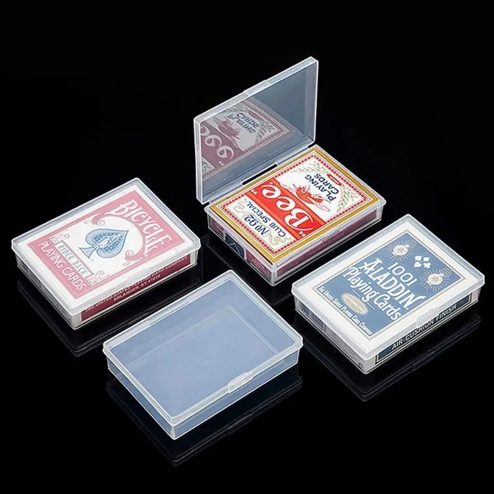 Clear Plastic Playing Card Storage Box for Game Cards